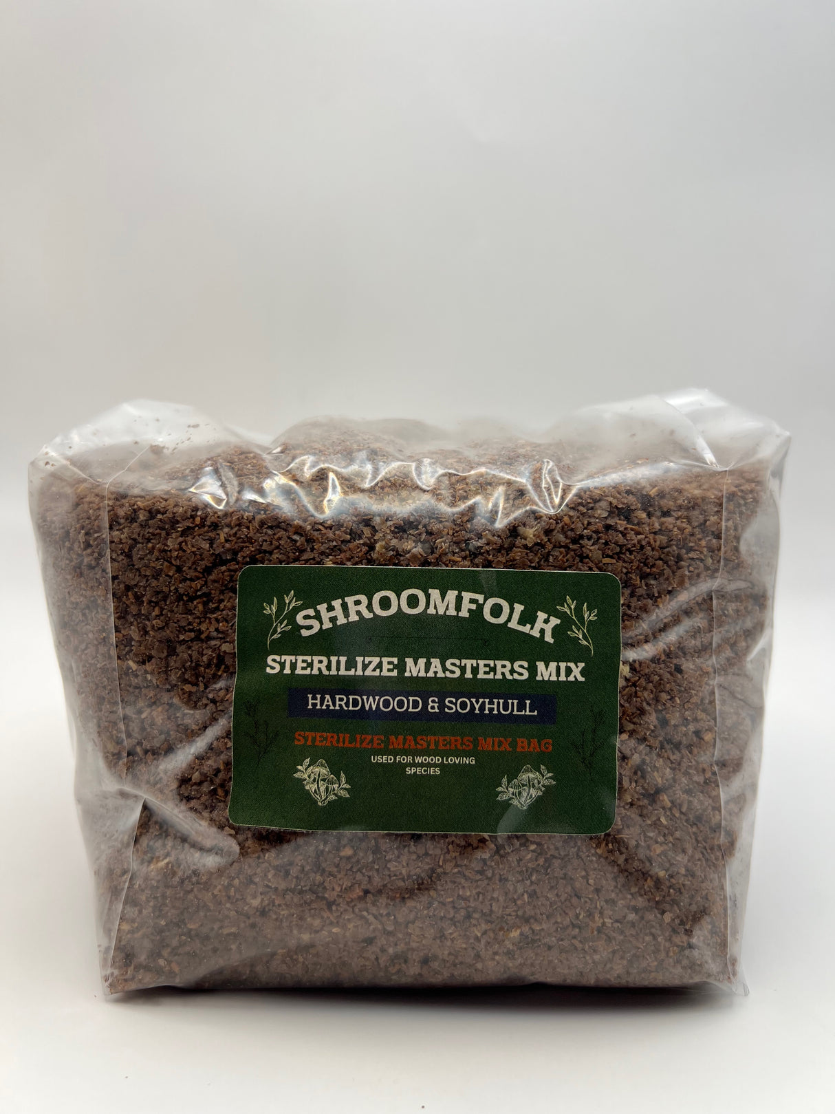 Sterilize Master's Mix Substrate Bag — 3 lbs — Hardwood & Soy Hull — For Wood-Loving Mushrooms