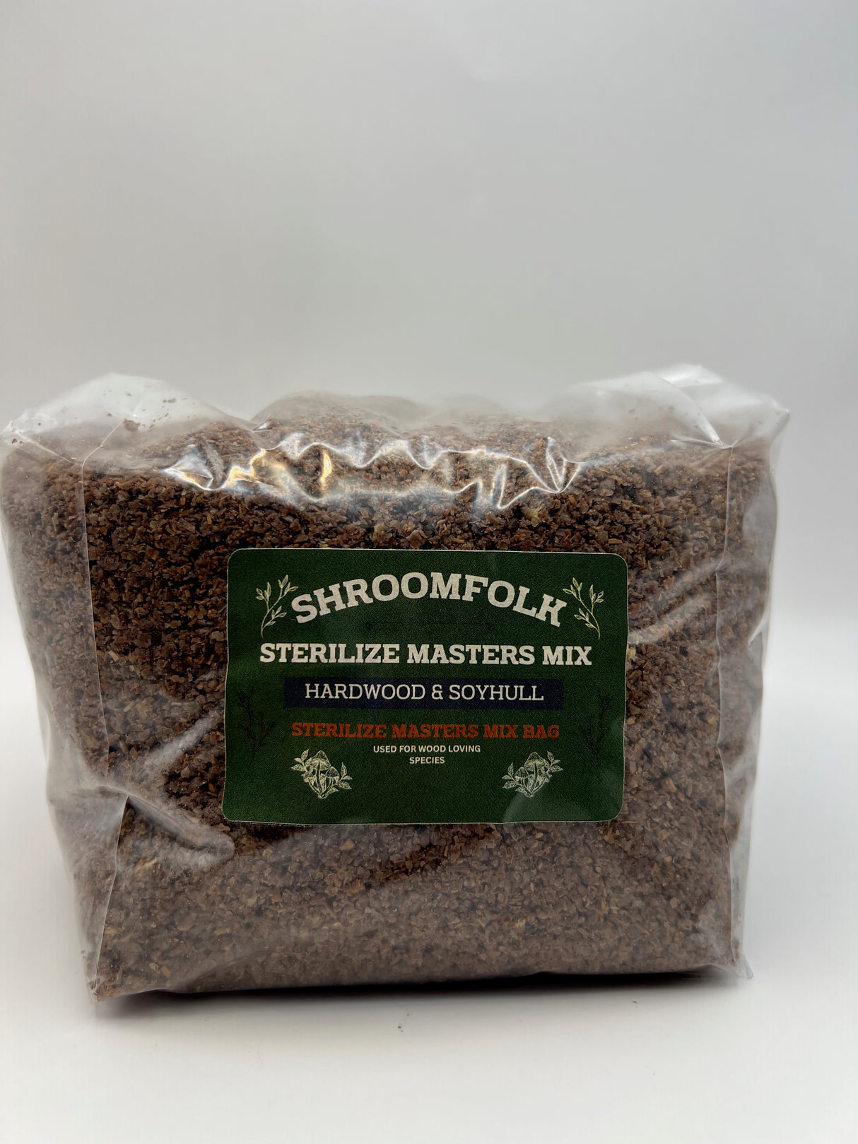 Sterilize Master's Mix Substrate Bag — 3 lbs — Hardwood & Soy Hull — For Wood-Loving Mushrooms