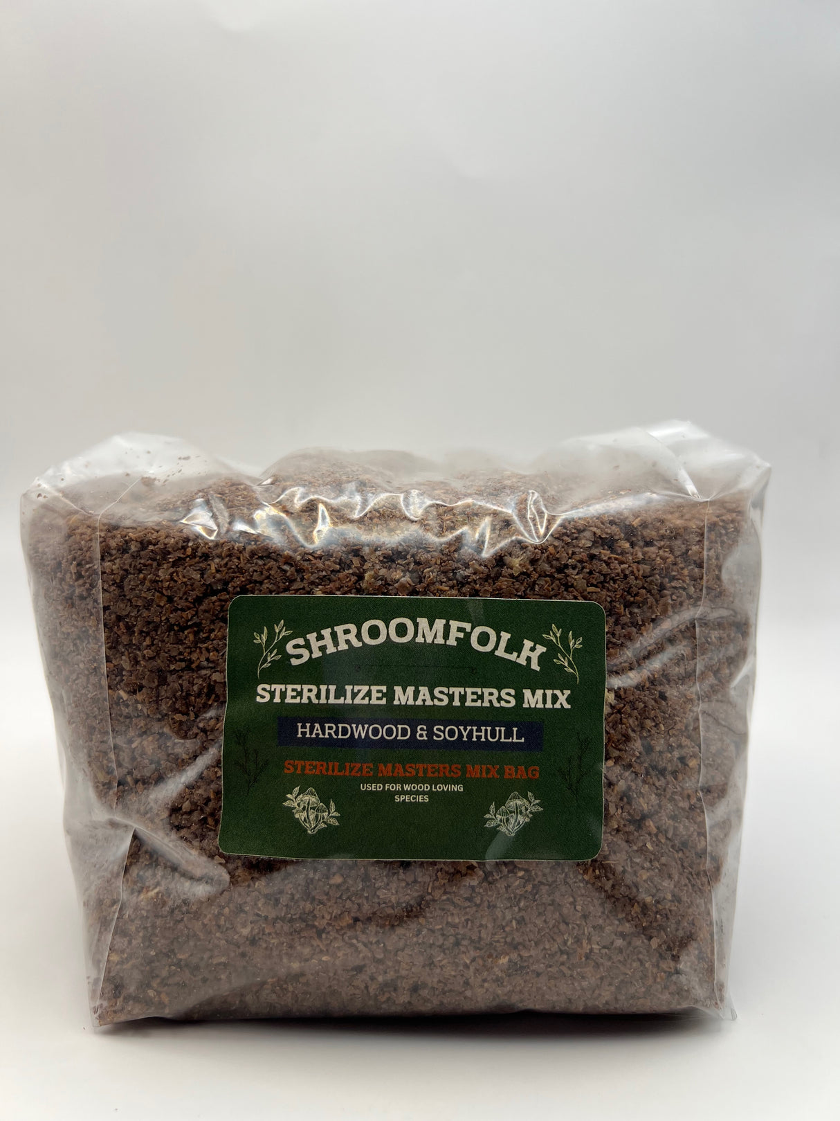 Sterilize Master's Mix Substrate Bag — 3 lbs — Hardwood & Soy Hull — For Wood-Loving Mushrooms