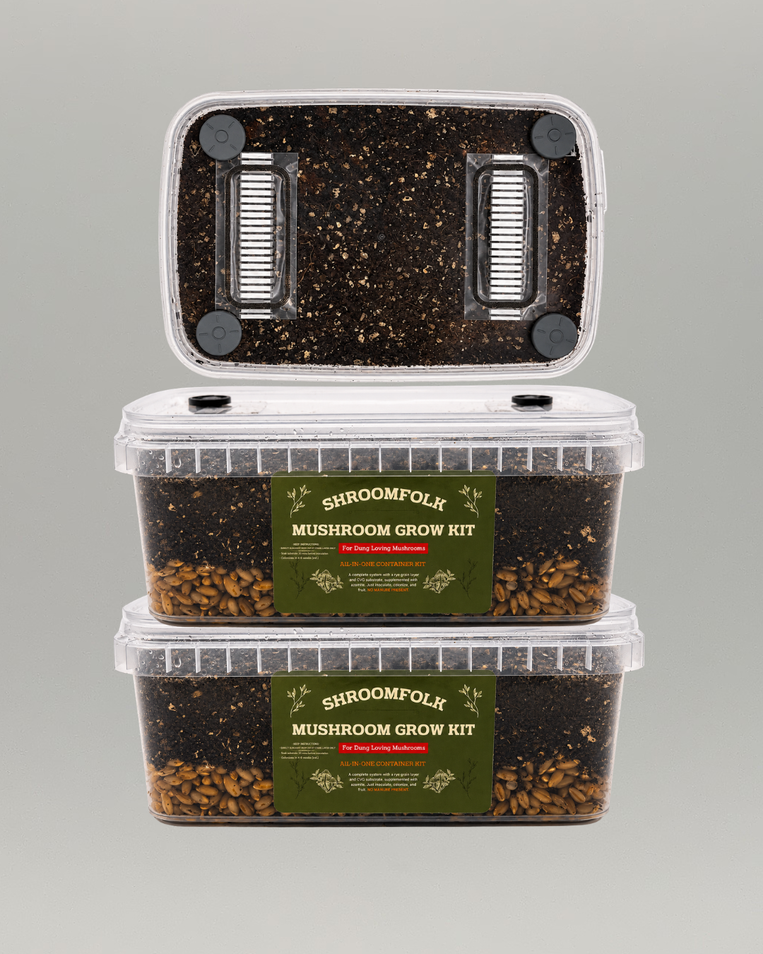 2-Pack CVG Mushroom Grow-Tub kit (1200ml All-in-One)